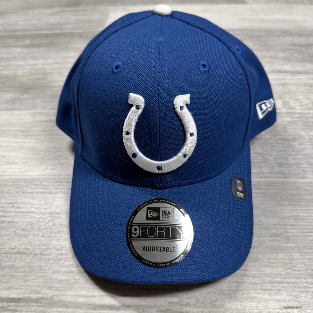 New Era Indianapolis Colts NFL 9Forty Adjustable Hat Royal Blue OSFM Brand New